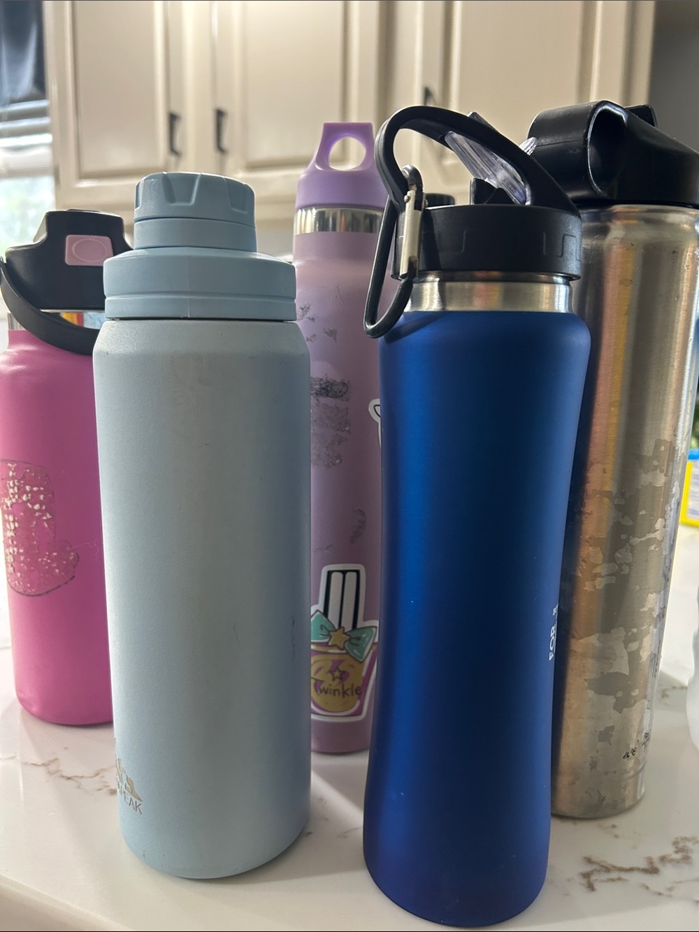 Assorted Water Bottles- 9 total